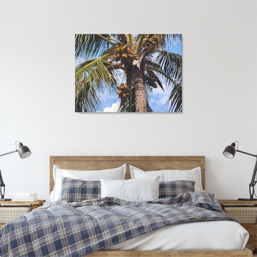 COCO PALM CANVAS AFDRUK (Insitu (Slaapkamer))