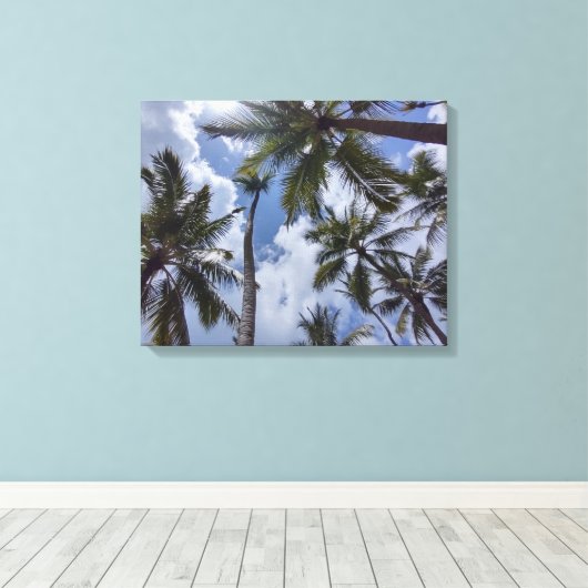 COCO PALMS #2 OP CANVAS 20 "x 16" (Insitu (Houten vloer))