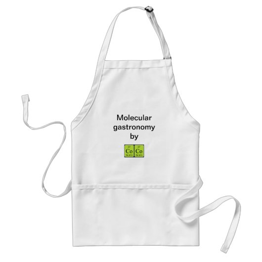 Coco periodieke table name apron standaard schort (Voorkant)