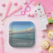 Coco Plum Beach Exuma Bahamas Papieren Bordje (Feest)