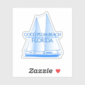 Coco Plum Beach Kust Zeilboot Zeiler Sticker (Vel)