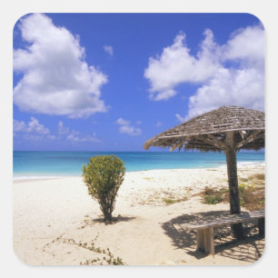 Coco Point Beach, Barbuda, Antigua Vierkante Sticker