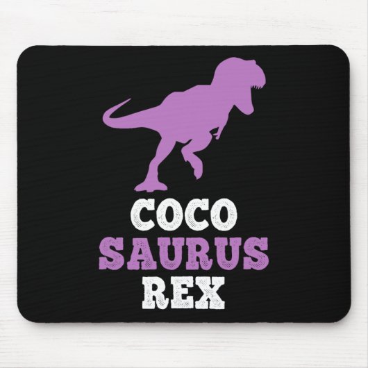 Coco-saurus Rex Dino Dinosaur Cocosaurus Grappig Muismat (Voorkant)