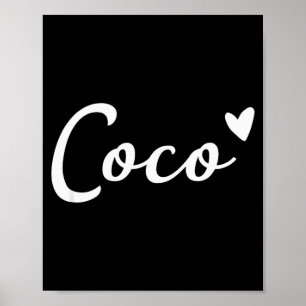Coco Schattig Hart Grappige Oma Moederdag Poster