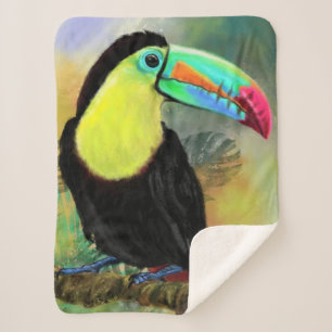 Coco Toucan Sherpa Blanket Sherpa Deken