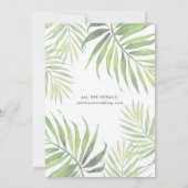 COCO Waterverf Palm Leaf bruiloft uitnodiging (Achterkant)