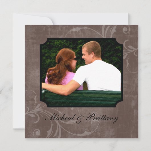 Cocoa Accent Trouw Engagement Aankondiging (Voorkant)