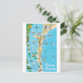 Cocoa Beach City Floride carte de la côte cadeaux (Debout devant)