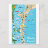 Cocoa Beach City Floride carte de la côte cadeaux (Devant)