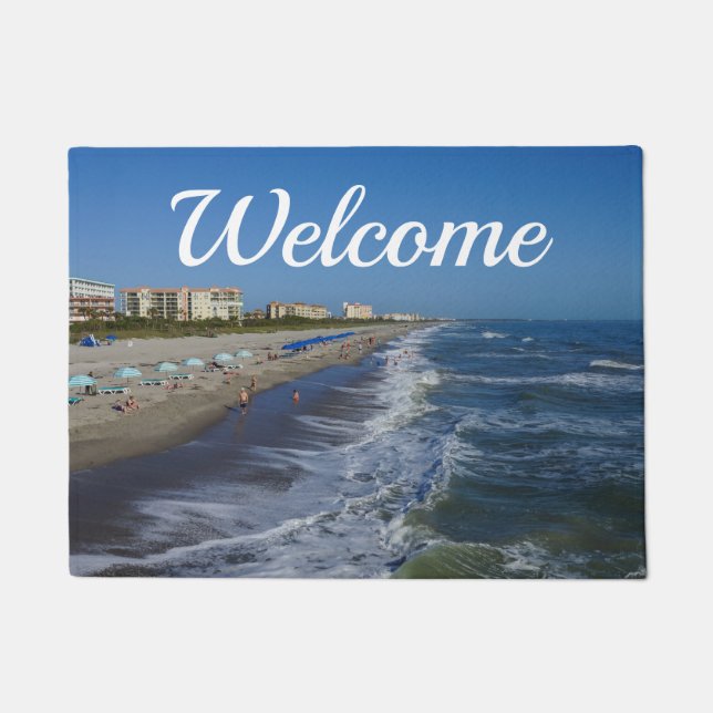 Cocoa Beach Coastline Welkom Doormat Deurmat (Voorkant)