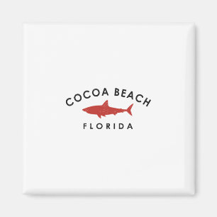 Cocoa Beach Florida Haaien Vakantie Souvenir Vinta Magneet