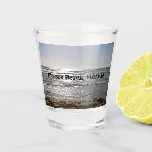 Cocoa Beach Florida Shot Glass Glas (Voorkant)