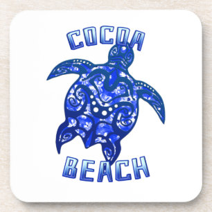 Cocoa Beach Florida Vacation Tribal Turtle Bier Onderzetter