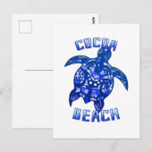 Cocoa Beach Florida Vacation Tribal Turtle Briefkaart (Voorkant / Achterkant)
