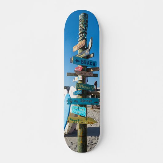 Cocoa Beach Tiki Totem Skateboard (Voorkant)