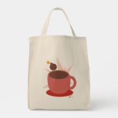 Cocoa Bomb Hot Chocolate Funny Toon Tote Bag (Achterkant)