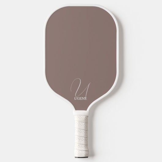 Cocoa Brown Monogrammering Pickleball Paddle (Voorkant)