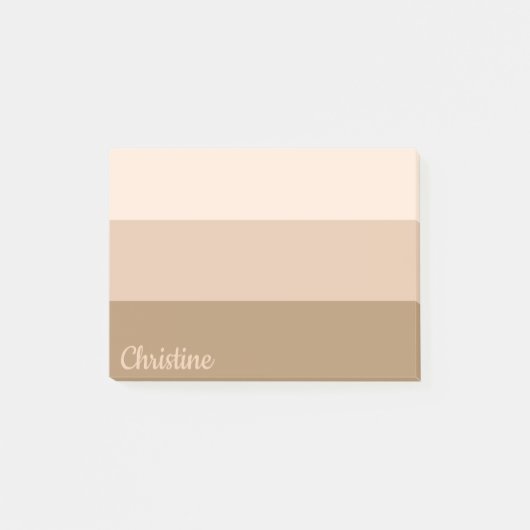 Cocoa Brown Ombre gepersonaliseerd Post-it® Notes (Voorkant)
