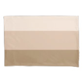 Cocoa Brown Ombre Striped Kussensloop (Voorkant-Links)