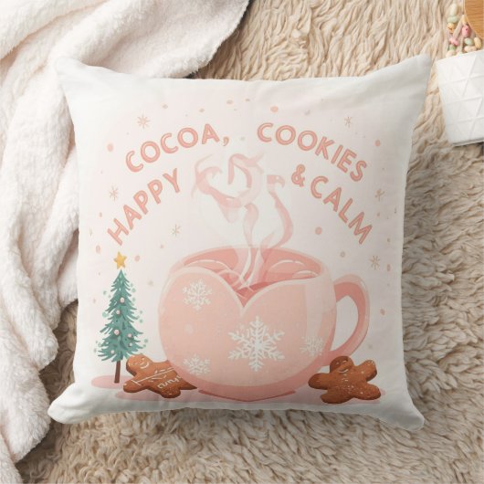 Cocoa, Cookies & Calm – Pastel Christmas CoT-Shirt Kussen (Deken)