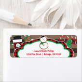 Cocoa & Cookies Kerst Adreslabel Etiket (Insitu)