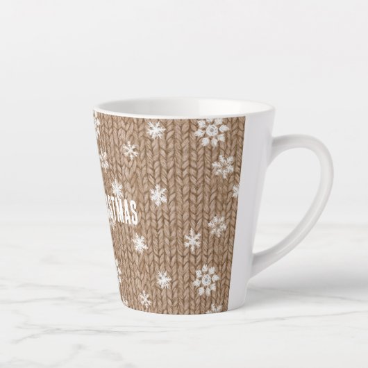 Cocoa Cream Snowflakes Christmas Latte Mok (Rechts)