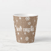 Cocoa Cream Snowflakes Christmas Latte Mok (Voorkant)
