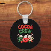 Cocoa Crew Christmas Hot Chocolate Pajamas For Fam Sleutelhanger (Voorkant)