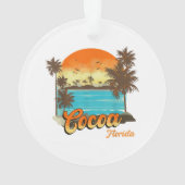 Cocoa Florida Beach Vacances été Palm Sunset (dos)