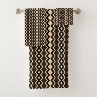 Cocoa Heritage Africain Marron & Ivoire Tribal