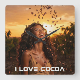 COCOA - IVOORKUST VIERKANTE KLOK