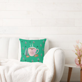 Cocoa, Koekjes & Rust – Pastel Kerst CoT-Shirt Kussen