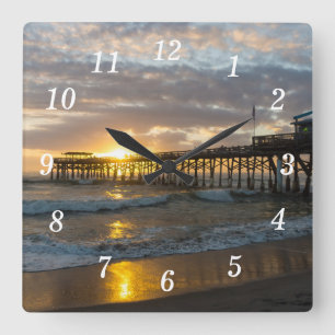 Cocoa Pier 1er Sunrise 2017 Horloge murale