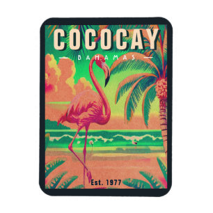 CocoCay Bahamas Retro Flamingo Souvenir jaren 1950 Magneet