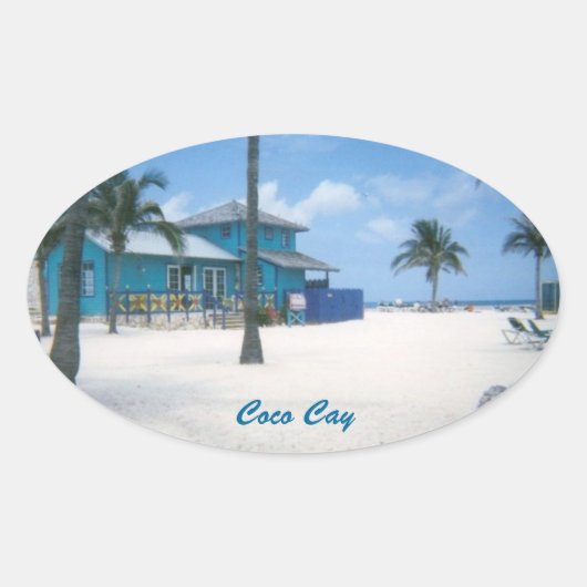 CocoCay Ovale Sticker (Voorkant)