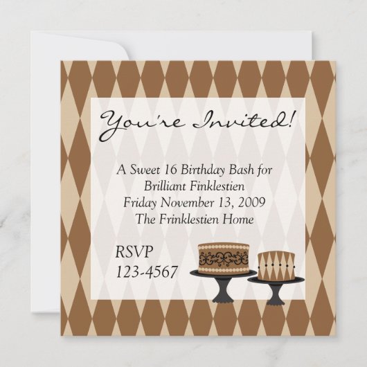 Cocolate Cakes Kaart (Voorkant)