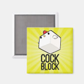 cocon avec aimant texte Cube mignon poulet (Recto/Verso)