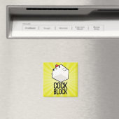 cocon avec aimant texte Cube mignon poulet (In Situ (Lave-vaisselle))