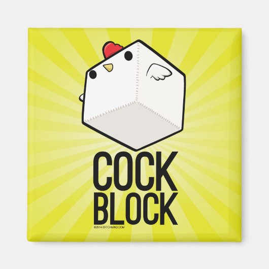 cocon avec aimant texte Cube mignon poulet (Devant)