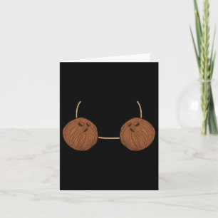 Coconut Bra Costume Cute Easy Food Halloween Gift Kaart