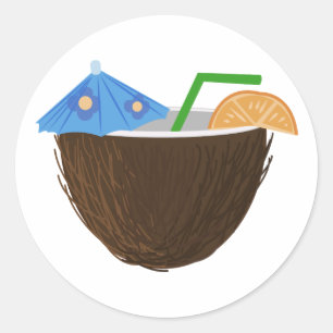 Coconut Drink Ronde Sticker