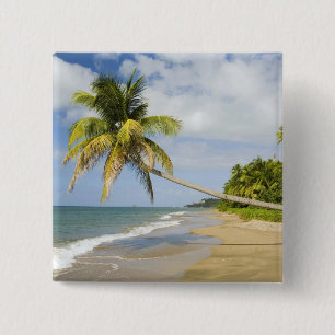 Coconut Grove Beach bij Cades Bay, met St. 2 Vierkante Button 5,1 Cm