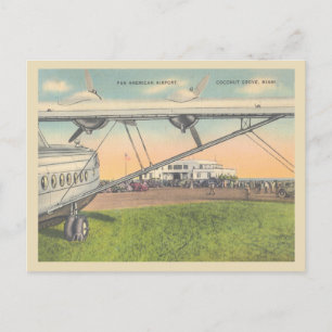 Coconut Grove Miami Florida Airport jaren '40 Briefkaart