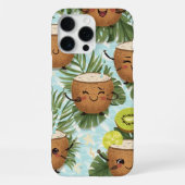 Coconut & Kiwi Coolers | Playful Tropical Fruit iPhone Hoesje (Achterkant)