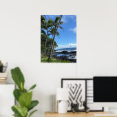 Coconut Palm Beach Hawaii Poster @3dudes1life (Bureau à domicile)