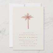 Coconut Palm Engagement Party Kaart (Voorkant)