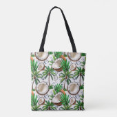 Coconut Palm Tree Tropical Pattern Design Draagtas (Achterkant)