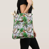 Coconut Palm Tree Tropical Pattern Design Draagtas (Dichtbij)