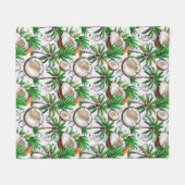 Coconut Palm Tree Tropical Pattern Design Fleece Deken (Voorkant (Horizontaal))