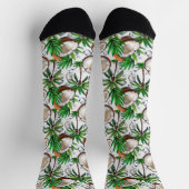 Coconut Palm Tree Tropical Pattern Design Sokken (Top)